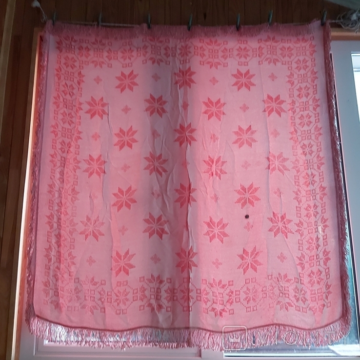 Vintage tablecloth with fringe USSR 135 * 135 cm, photo number 11