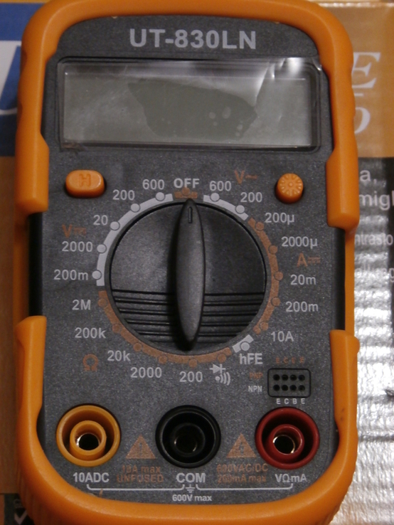 Мультиметр (тестер) UK830LN цифровой (батарейки и щупы в комплекте), фото №3