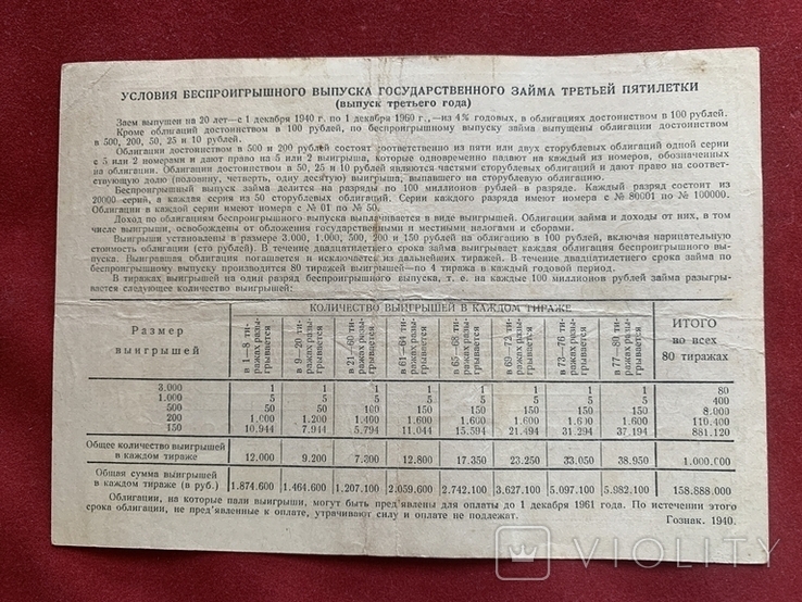 25 рублей 1940 облигация, фото №3