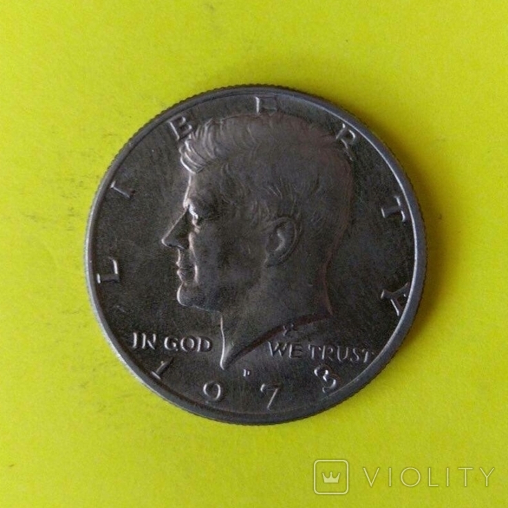 США 1/2 долара, 1973 Мітка монетного двору: "D" - Денвер
