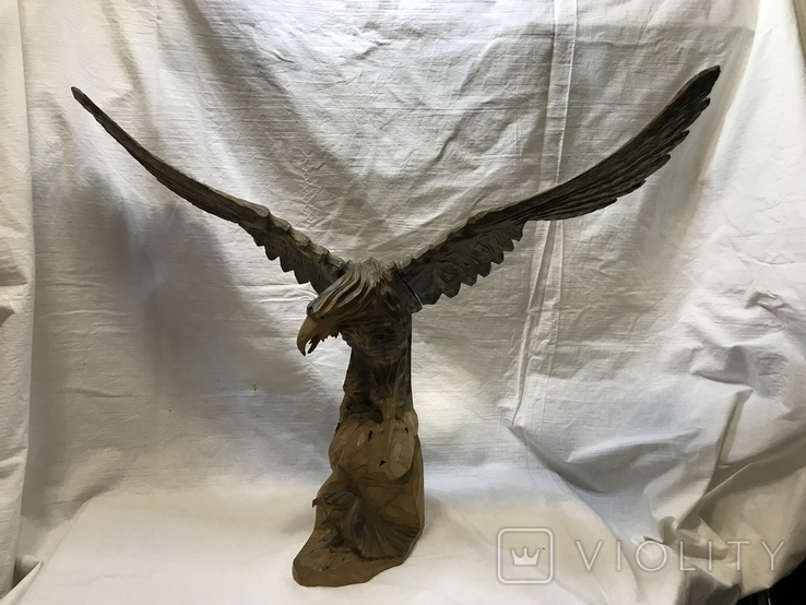 Орёл с птенцом размах крыльев 60 см, фото №2