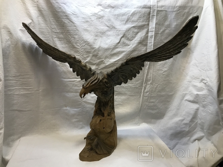 Орёл с птенцом размах крыльев 60 см, фото №11