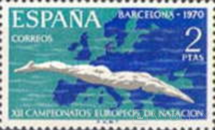 Испания 1970 спорт, плавания