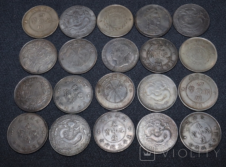 20 монет копии Индия India Hong Kong Half dollar, фото №2