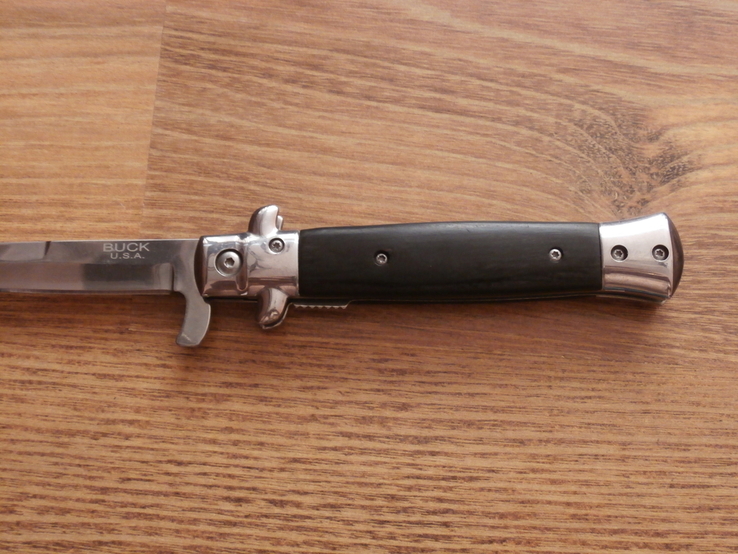 Cкладной выкидной нож стилет Buck USA Bayonet Classik italian stilatto 22.5см, фото №6