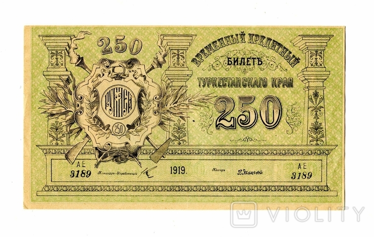 250 руб, 1919, Туркестан, фото №2