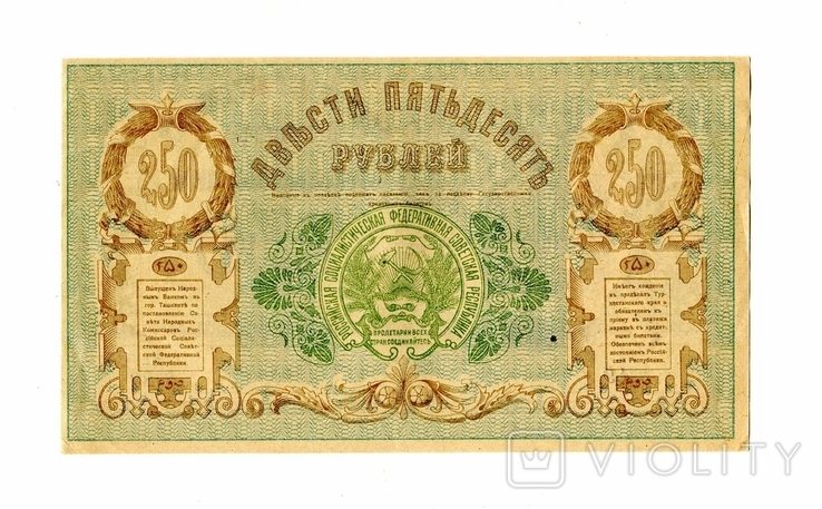 250 руб, 1919, Туркестан, фото №3