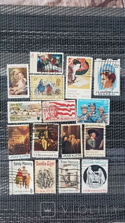 Поштові Марки США 16 шт, фото №9