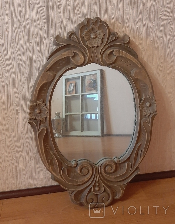 Зеркало овальное в резной раме, фото №2