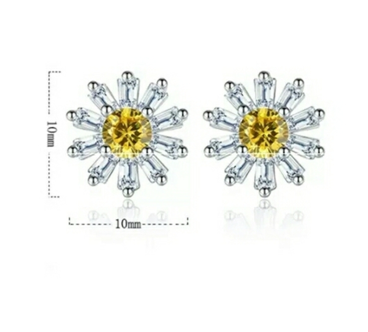 Серьги-гвоздики Ромашка, фото №3