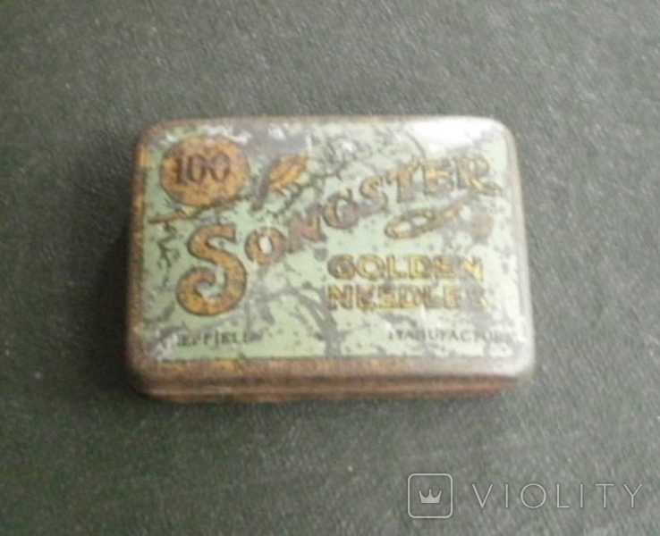 Старинная коробка для патефонных игл "Songster"., фото №3
