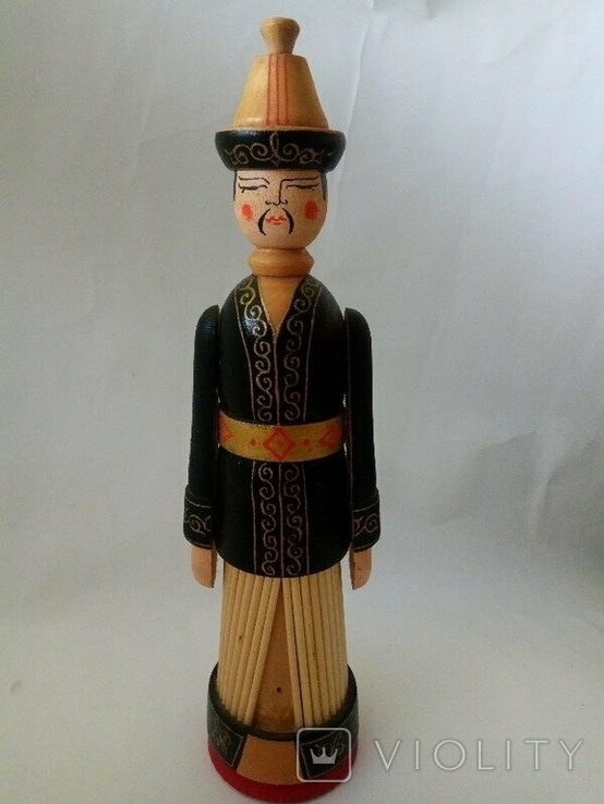 Монгол из Березки дерево сувенирная кукла фигурка СССР, фото №3