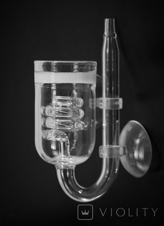 Распылитель СО2 углекислый газ диффузор спираль счетчик пузыри стекло керамика атомайзер, фото №4