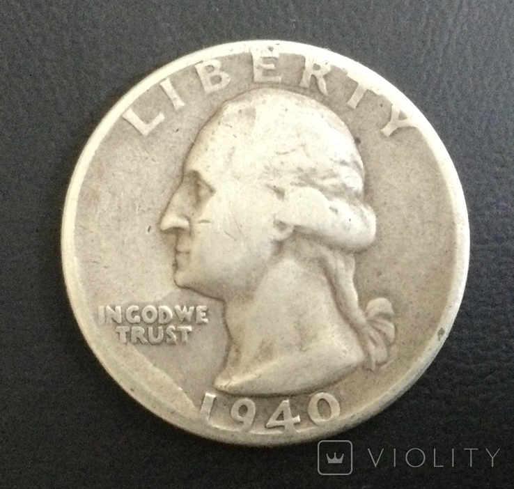 25 центів(квотер). США 1940, фото №2