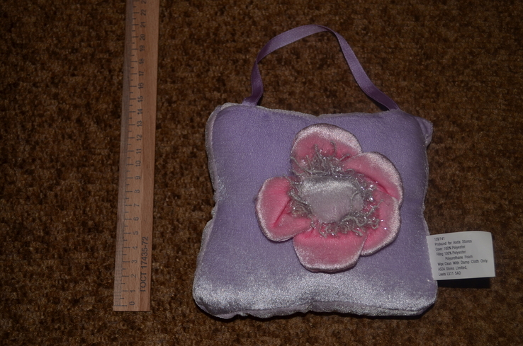 Игрушка мягкая сумочка подушечка для красоты или иголок розовый цветок из своей коллекции, фото №2