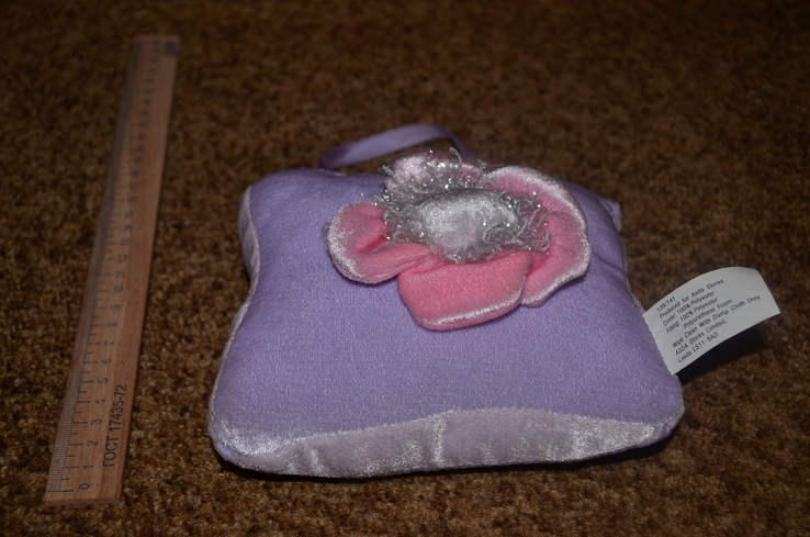 Игрушка мягкая сумочка подушечка для красоты или иголок розовый цветок из своей коллекции, numer zdjęcia 3