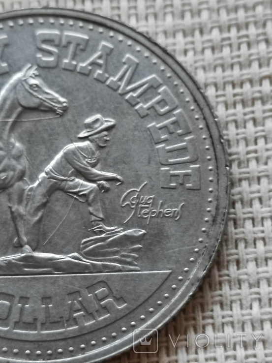 Монета " Stampede Dollar - Calgary, Alberta " Канада 1978 г., фото №7