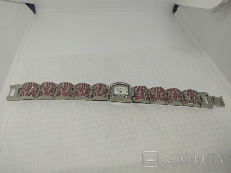 Quartz women's watches. Bracelet with enamel. On the go, photo number 8