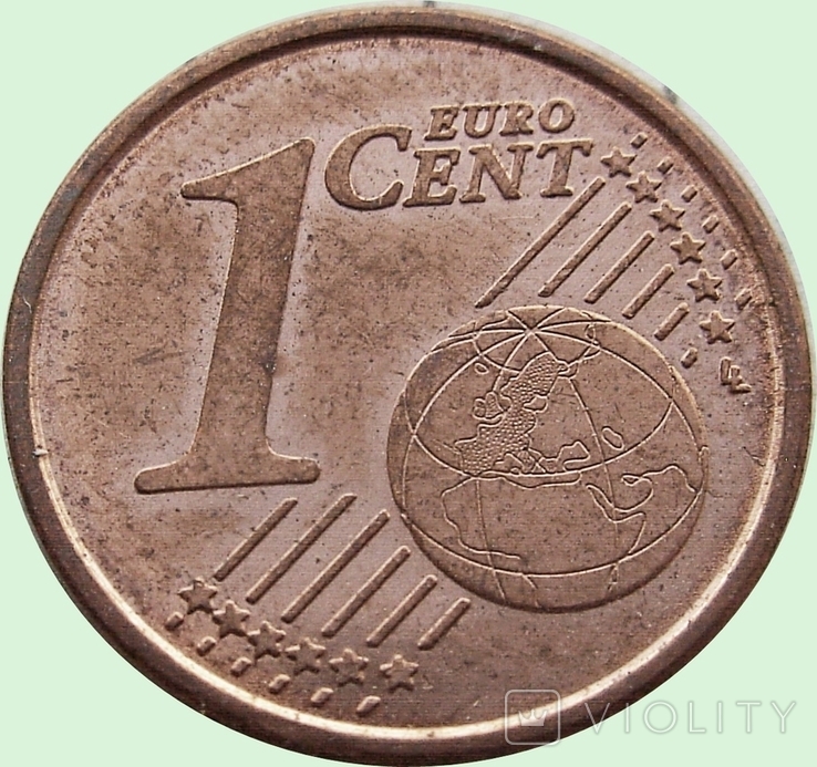 71.Italy two coins 1 euro cent, 2005 and 2017, photo number 3