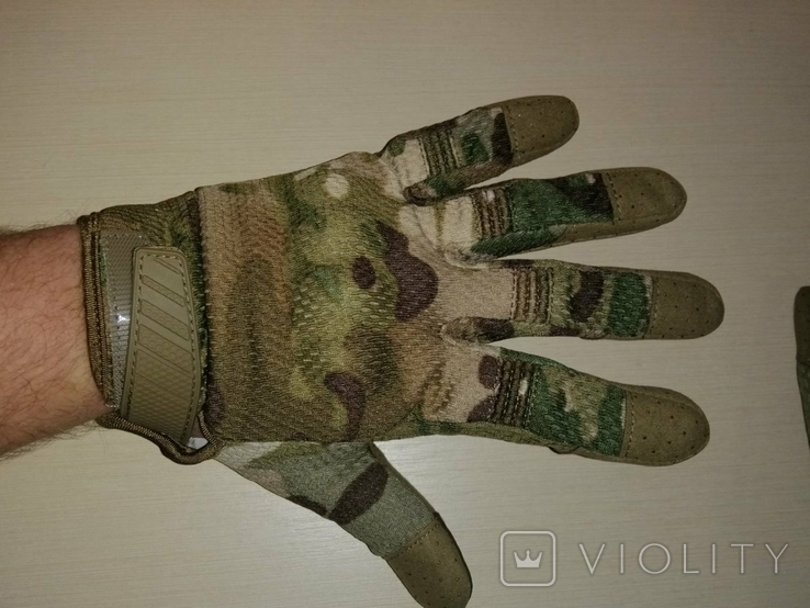 Тактические перчатки с "костяшками" мультикам, фото №5