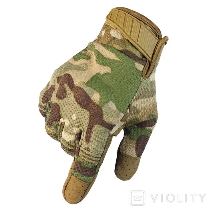 Тактические перчатки с "костяшками" мультикам, фото №6
