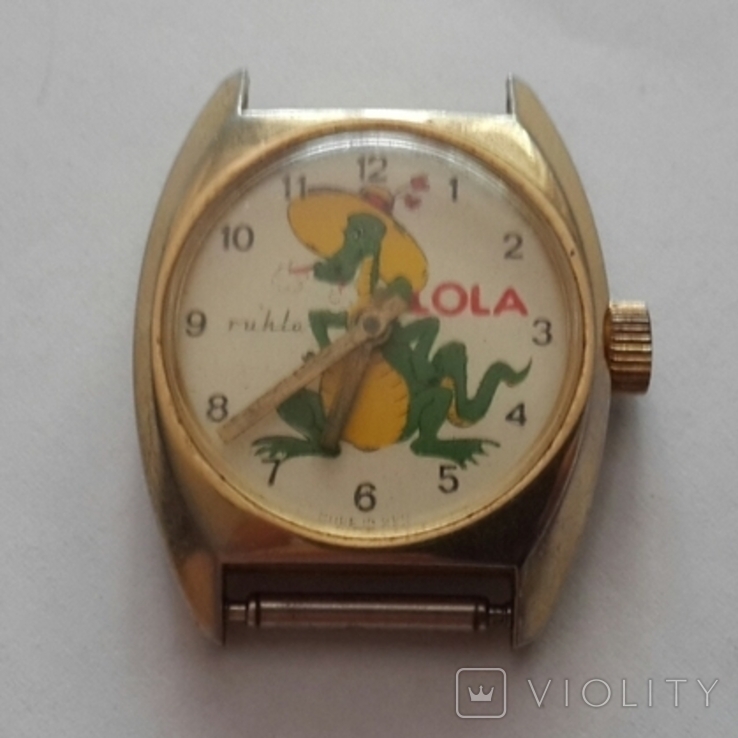 Часы ruhla ГДР с динозавром LOLA, фото №3