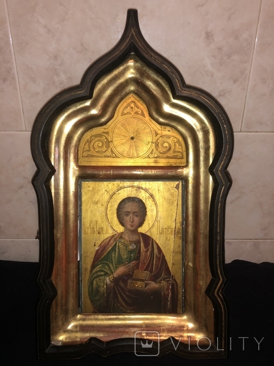 Икона Св. Пантелеймон Целитель с Афонского Монастыря
