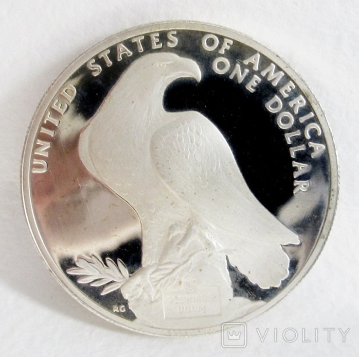  США 1 доллар 1984г XXIII летние Олимпийские игры 1988 года в Лос-Анжелесе, фото №2