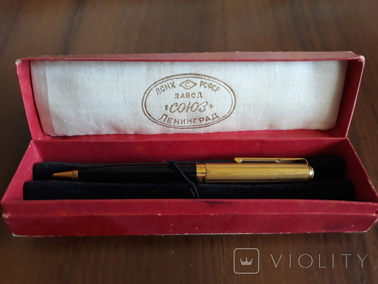 Set Leningrad mechanical pencil gilding in a box of the USSR, photo number 2