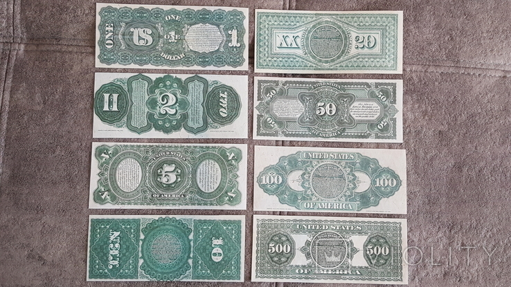 Якісні копії банкнот США 1869 року, фото №3