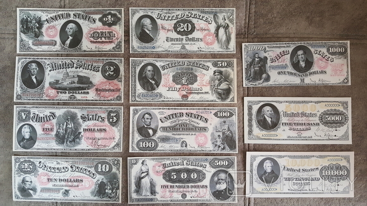Якісні копії банкнот США з V / W 1874-1878 року, фото №2