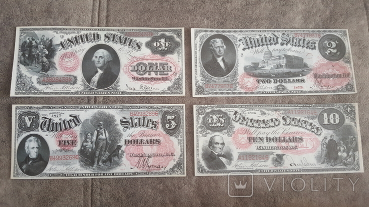Якісні копії банкнот США з V / W 1874-1878 року, фото №4