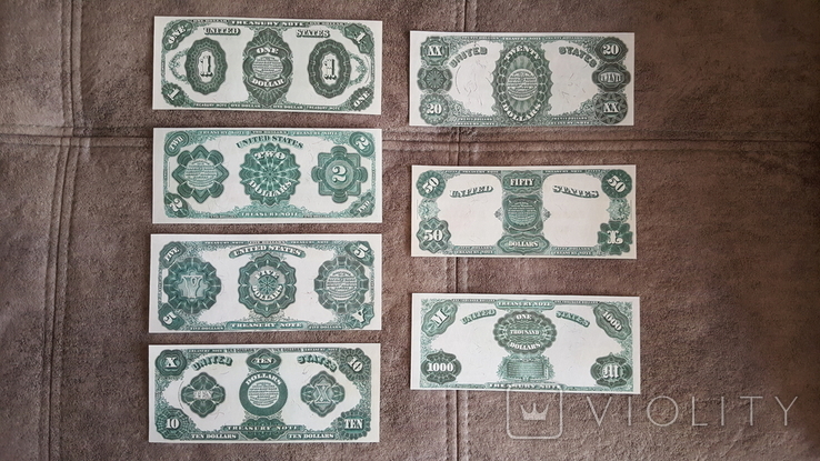 Високоякісні копії банкнот США зразка 1891 року, фото №3