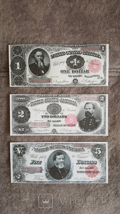 Високоякісні копії банкнот США зразка 1891 року, фото №4
