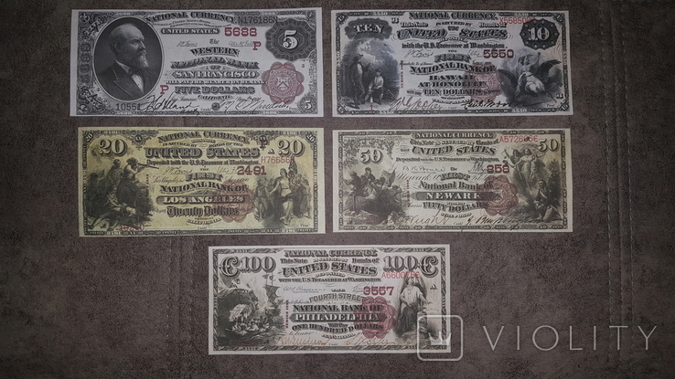 Якісні копії банкнот США 1882-1909 років, фото №6