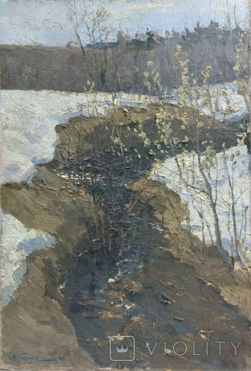 Картина Гаврилов Ранняя весна, 130х89, х.м, фото №2