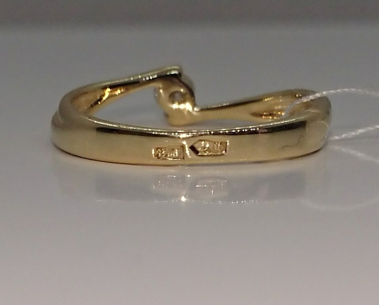 Кольцо Каблучка Милота Бриллиант жёлтое золото 585 14,5р, фото №5