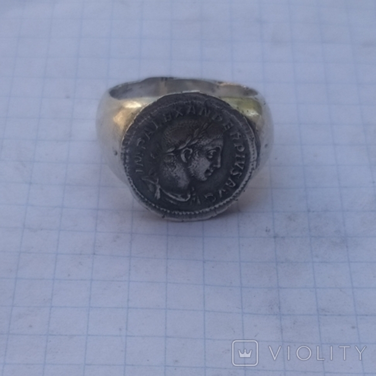 Перстень Александер север серебро копия, фото №2