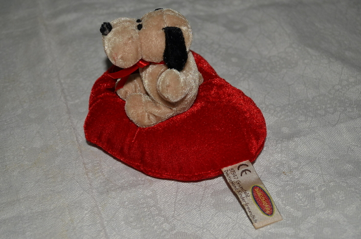 Игрушка мягкая влюбленный песик на сердечке пес киндер Распродажа собственной коллекции, фото №4
