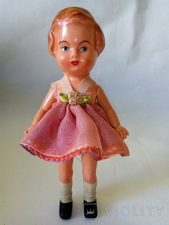  Старинная кукла рельефные волосы Edi Эди 50-е Германия, фото №2