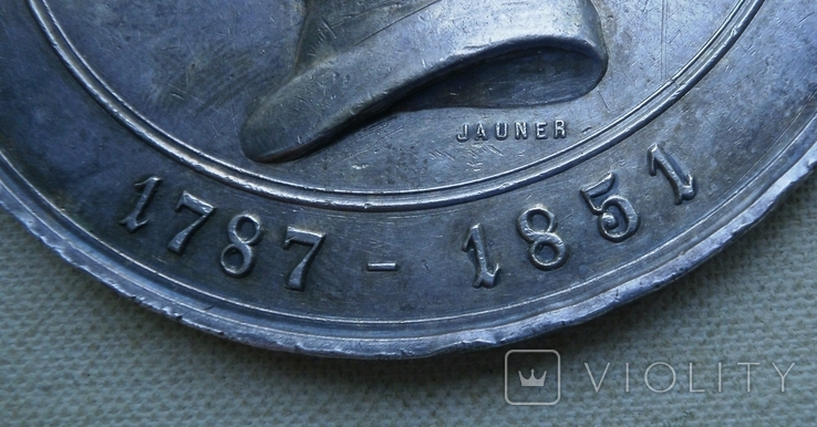 Настольная серебряная медаль Louis Jacques Daguerre, фото №4