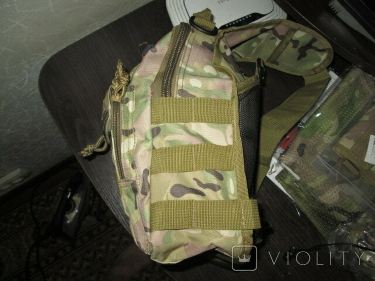 Тактическая плечевая сумка МОЛЛИ , мультикам, фото №3