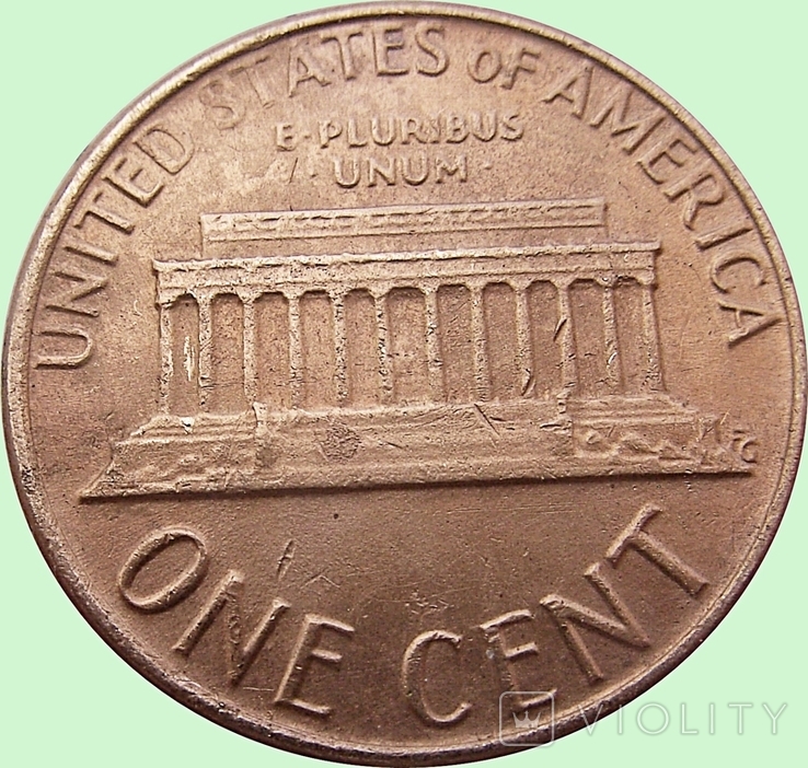 146.U.S. two coins 1 cent, 1980 Lincoln Cent Mondvor mark: "D" - Denver, photo number 4