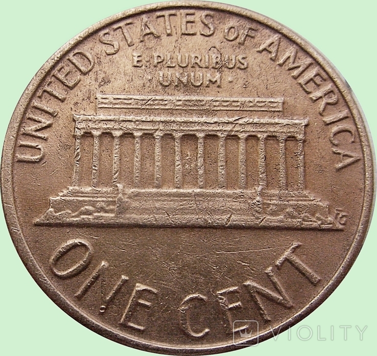 146.U.S. two coins 1 cent, 1980 Lincoln Cent Mondvor mark: "D" - Denver, photo number 6
