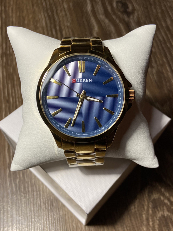 Наручные часы мужские Curren 8322 Gold-Blue, numer zdjęcia 2