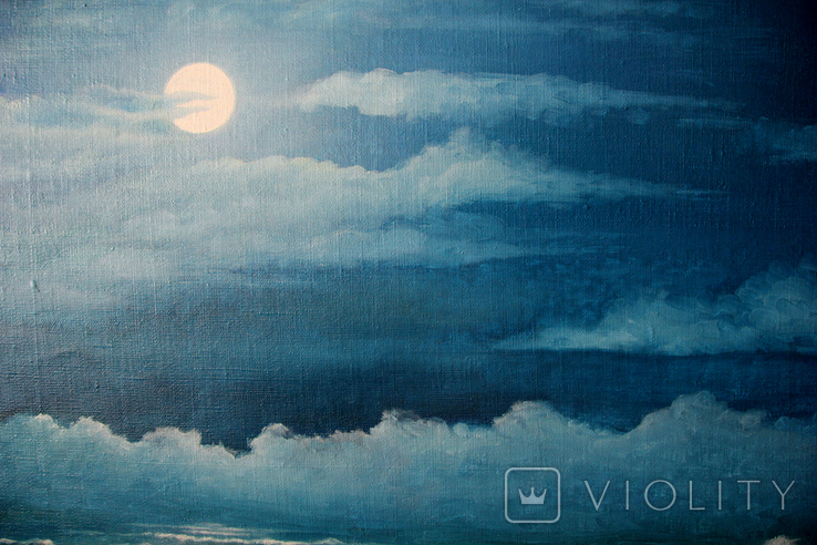 Серенада місячного світла. 70х95 см, олія, полотно. Алек Гросс, фото №10