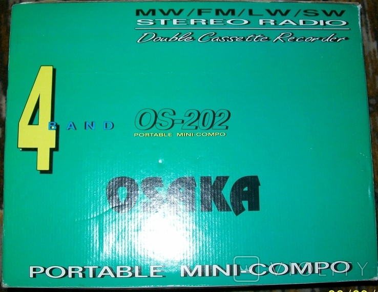 Магнитола двухкассетная "OSAKA" новая в упаковке., фото №3