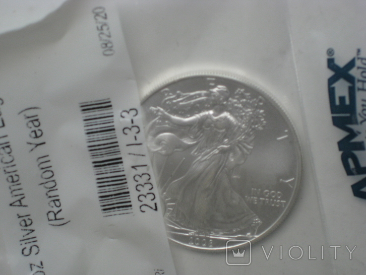 Доллар США 2008 Американский орёл Шагающая свобода, фото №5