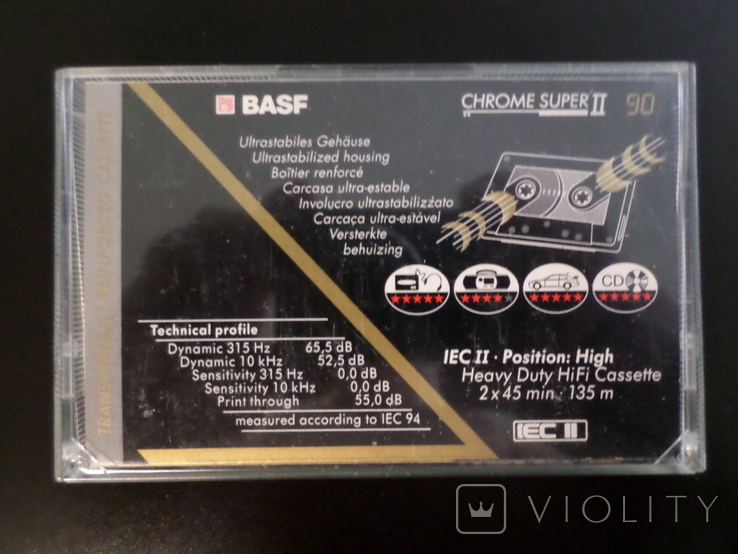 Касета Basf Chrome Super II 90 (Release year: 1991), фото №3