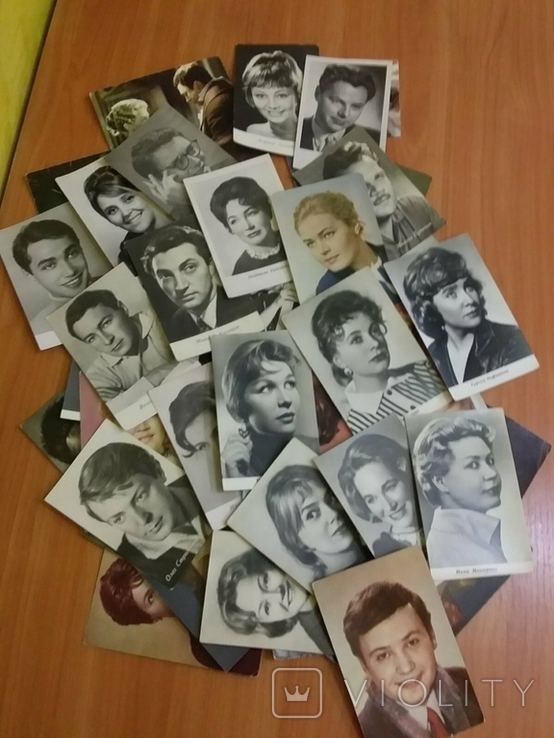 Открытки с фото популярных актеров советского кино и театра 60-70х, фото №3